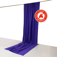Purple Scuba Polyester Event Curtain Drapes, Durable Flame Resistant Backdrop Event Panel Wrinkle Free with Rod Pockets - 5ftx14ft