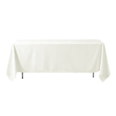Polyester 72"x120" Rectangle Tablecloth Ivory - Durable and Stylish Table Cover