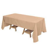 Polyester 72"x120" Rectangle Tablecloth Nude - Durable and Stylish Table Cover