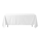 Polyester 72"x120" Rectangle Tablecloth White - Durable and Stylish Table Cover for Events