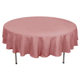Polyester 90" Round Tablecloth Dusty Rose - Stain & Wrinkle-Resistant Table Cover
