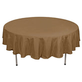 Polyester 90" Round Tablecloth Taupe - Stain & Wrinkle-Resistant Table Cover