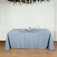 Polyester 90"x132" Rectangle Tablecloth Dusty Blue - Seamless Wrinkle-Resistant Table Cover