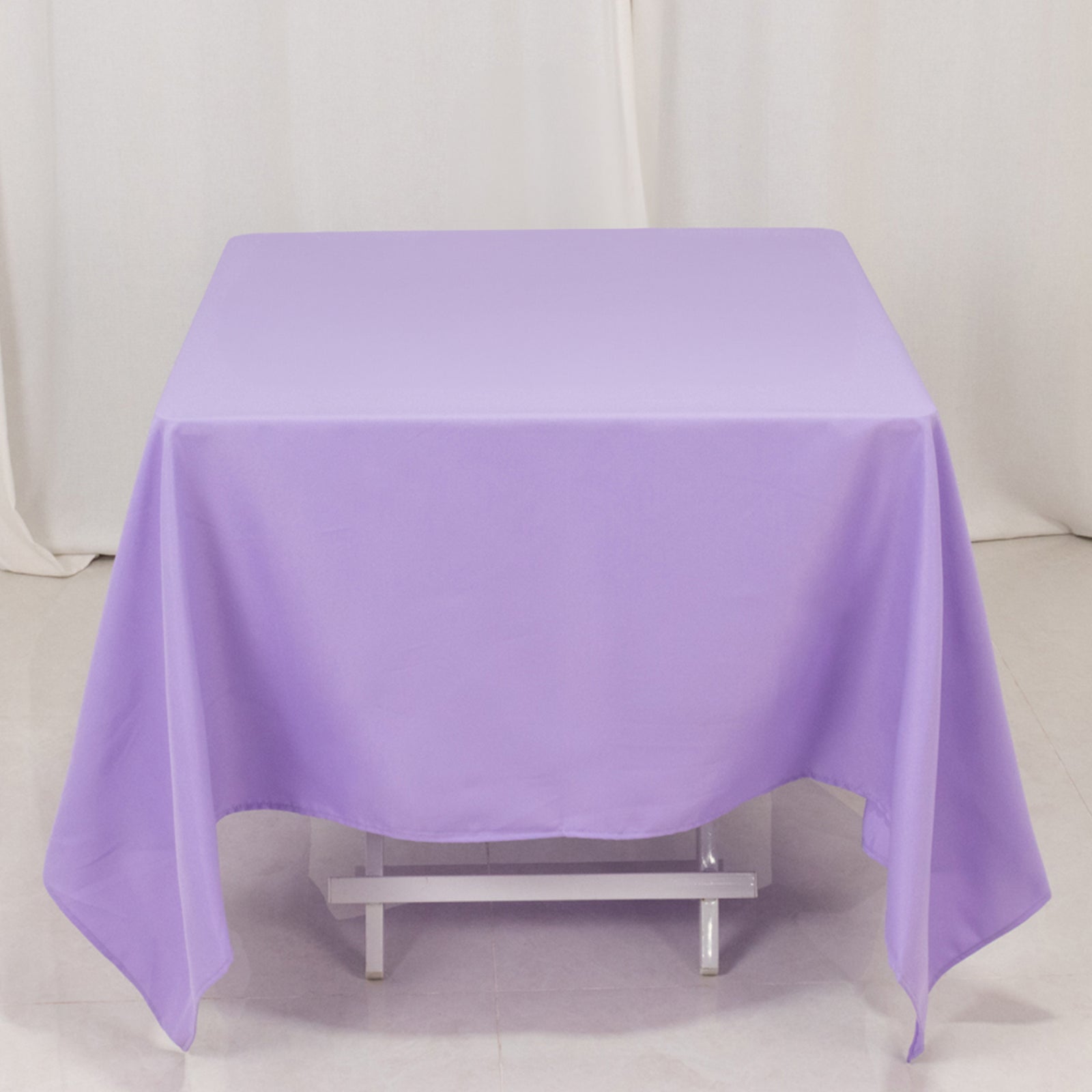 Premium Polyester Square Tablecloth 70"x70" Lavender Lilac 220GSM Wrinkle-Resistant Table Cover