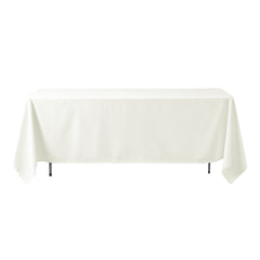 Polyester 72"x120" Rectangle Tablecloth Ivory - Durable and Stylish Table Cover