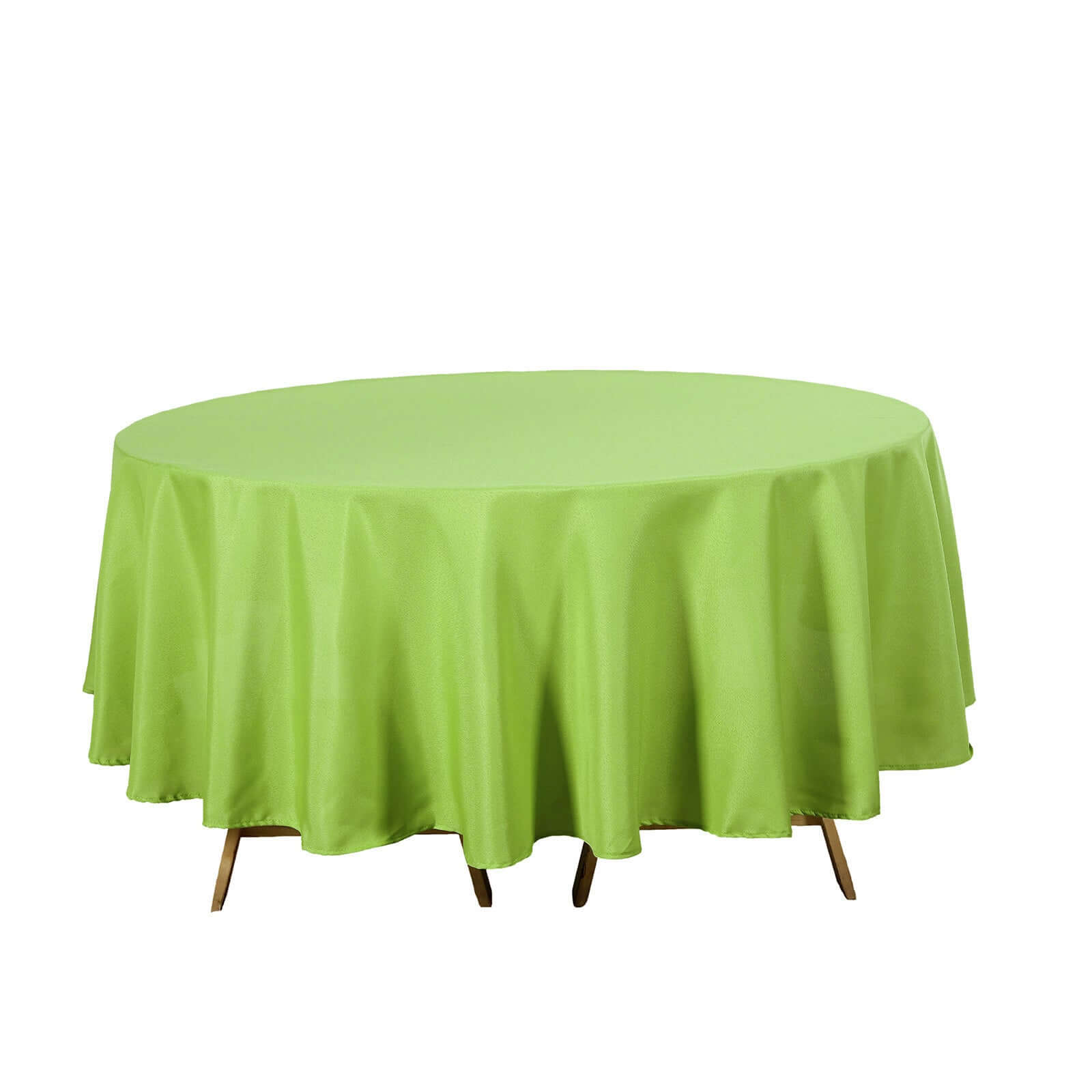 Polyester 90" Round Tablecloth Apple Green - Stain & Wrinkle-Resistant Table Cover