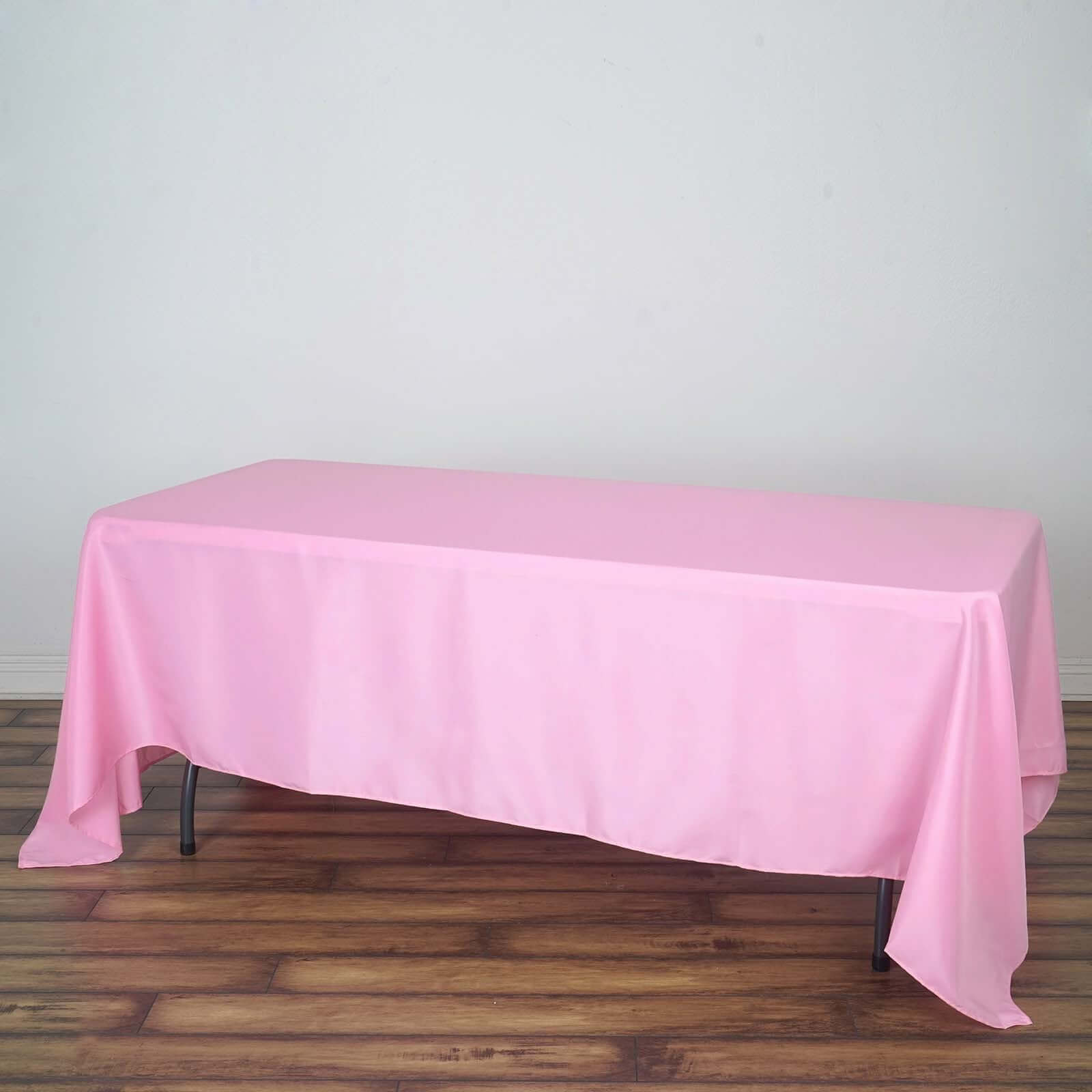 Polyester 72"x120" Rectangle Tablecloth Pink - Durable and Stylish Table Cover