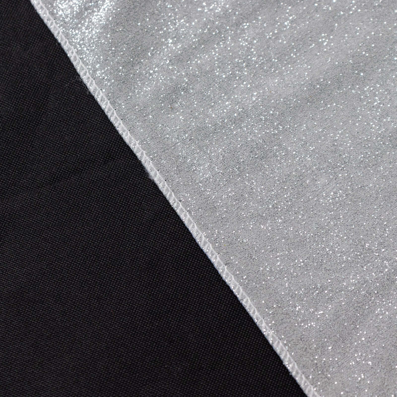 Polyester 72"x72" Table Overlay Square Tablecloth Silver - Glitter Sparkle Table Topper