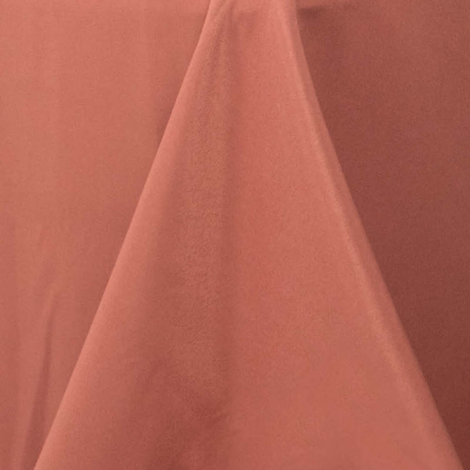 Premium Polyester 90"x156" Rectangle Tablecloth Terracotta (Rust) - Seamless 220GSM Stain-Resistant Table Cover