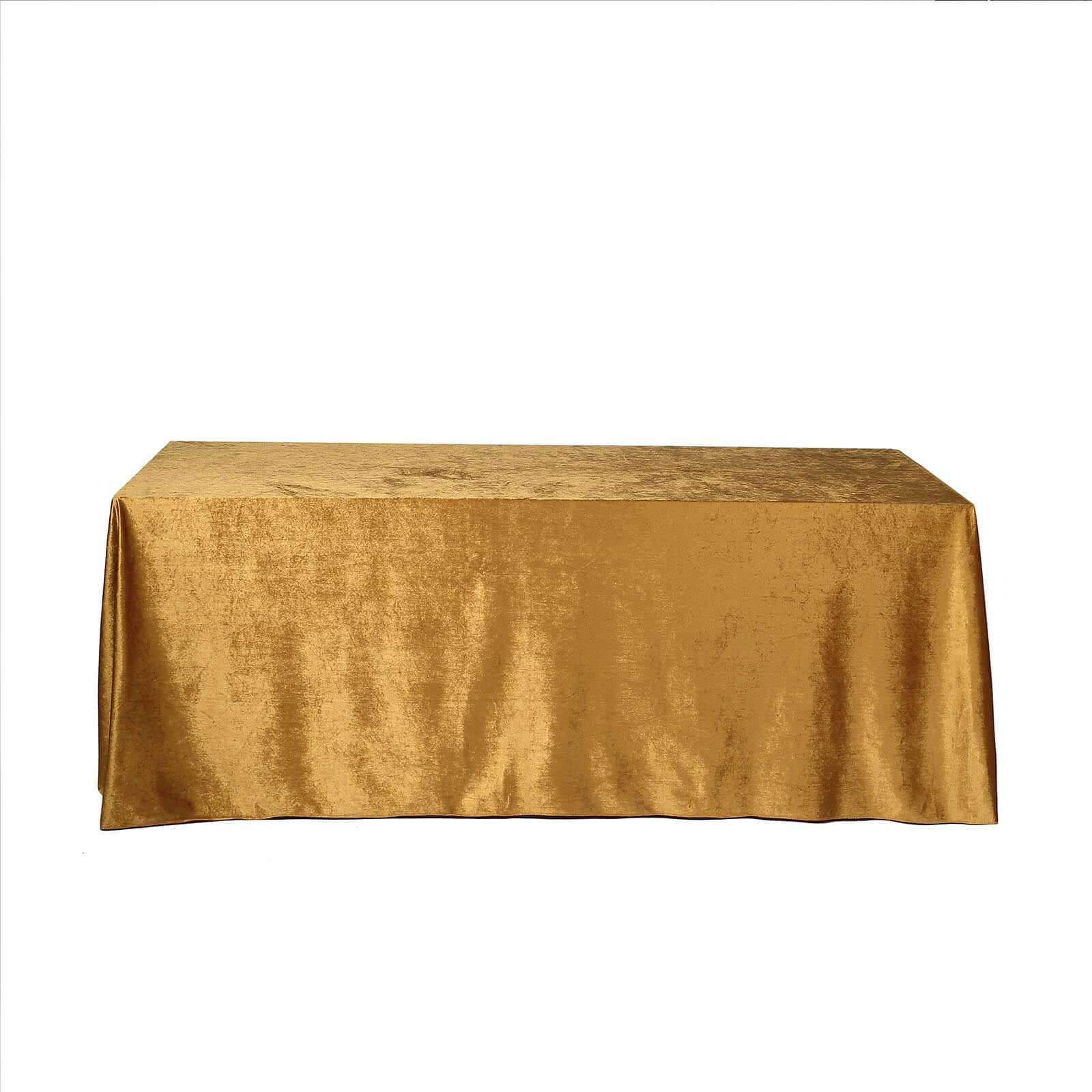 Premium Velvet 90"x156" Rectangle Tablecloth Gold - Reusable Soft & Stylish Seamless Table Cover for Sophisticated Weddings & Events