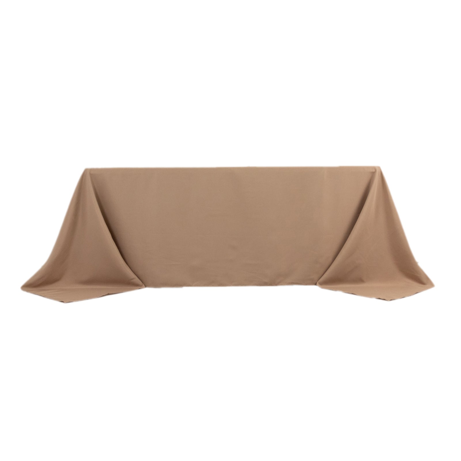 Premium Polyester 90"x132" Rectangle Tablecloth Nude - Seamless 220GSM Stain-Resistant Table Cover