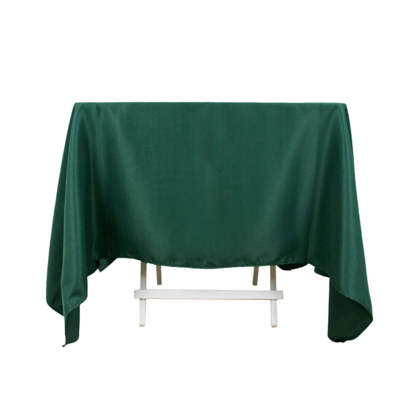 Premium Polyester Square Tablecloth 70"x70" Hunter Emerald Green 220GSM Wrinkle-Resistant Table Cover