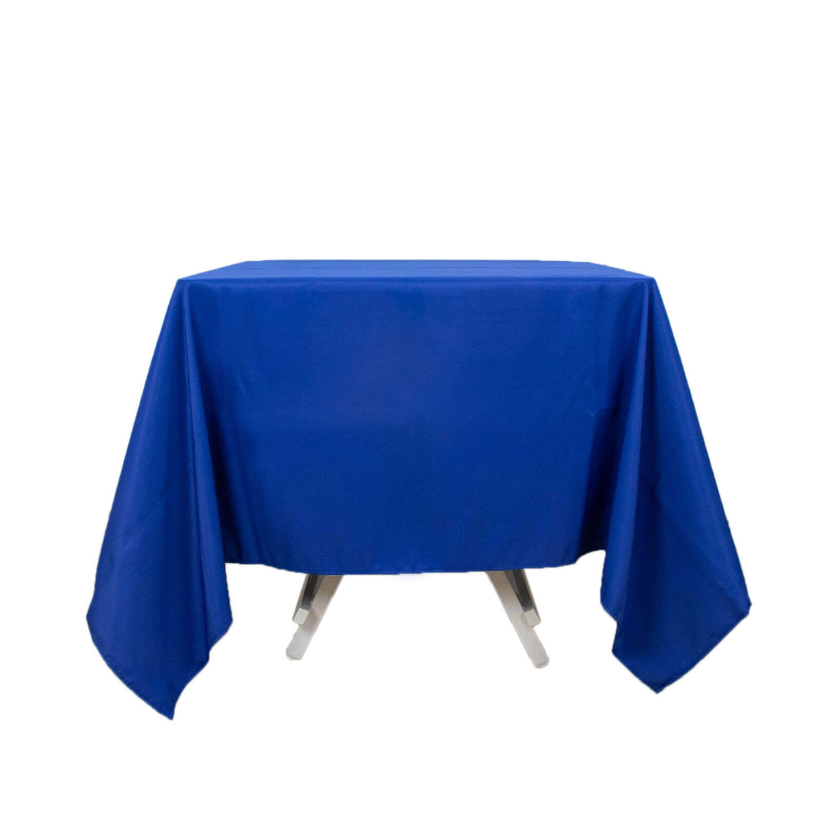 Premium Polyester Square Tablecloth 70"x70" Royal Blue 220GSM Wrinkle-Resistant Table Cover