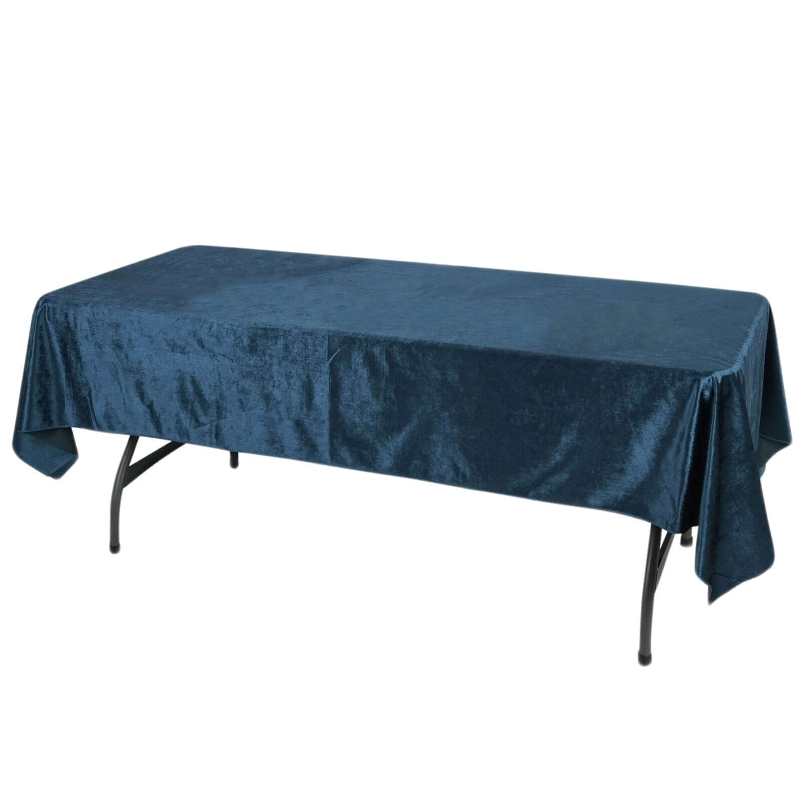 Premium Velvet 60"x102" Rectangle Tablecloth Navy Blue - Reusable & Soft Table Cover