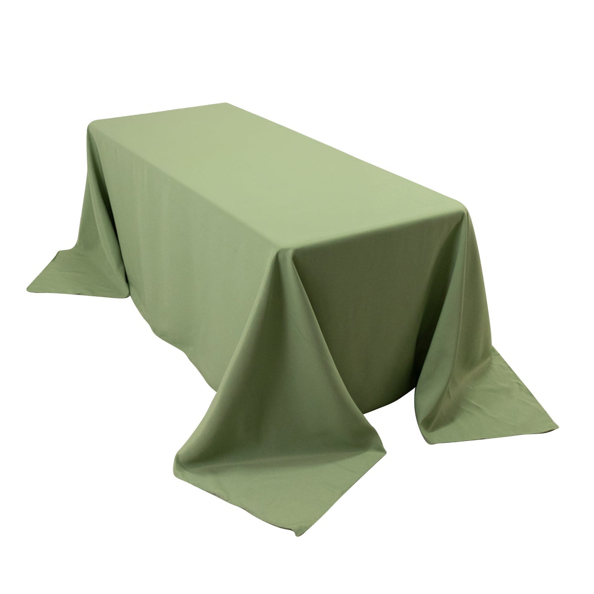 Premium Polyester 90"x132" Rectangle Tablecloth Sage Green - Seamless 220GSM Stain-Resistant Table Cover