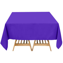 Premium Polyester Square Tablecloth 70"x70" Purple 220GSM Wrinkle-Resistant Table Cover