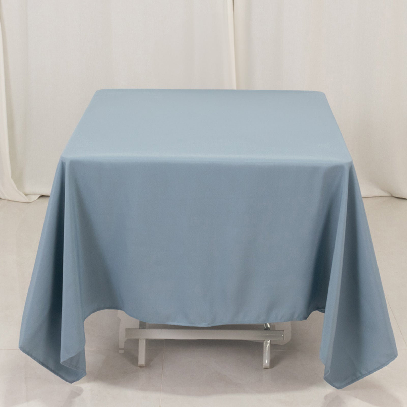 Premium Polyester Square Tablecloth 70"x70" Dusty Blue 220GSM Wrinkle-Resistant Table Cover