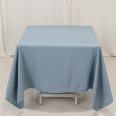 Premium Polyester Square Tablecloth 70"x70" Dusty Blue 220GSM Wrinkle-Resistant Table Cover