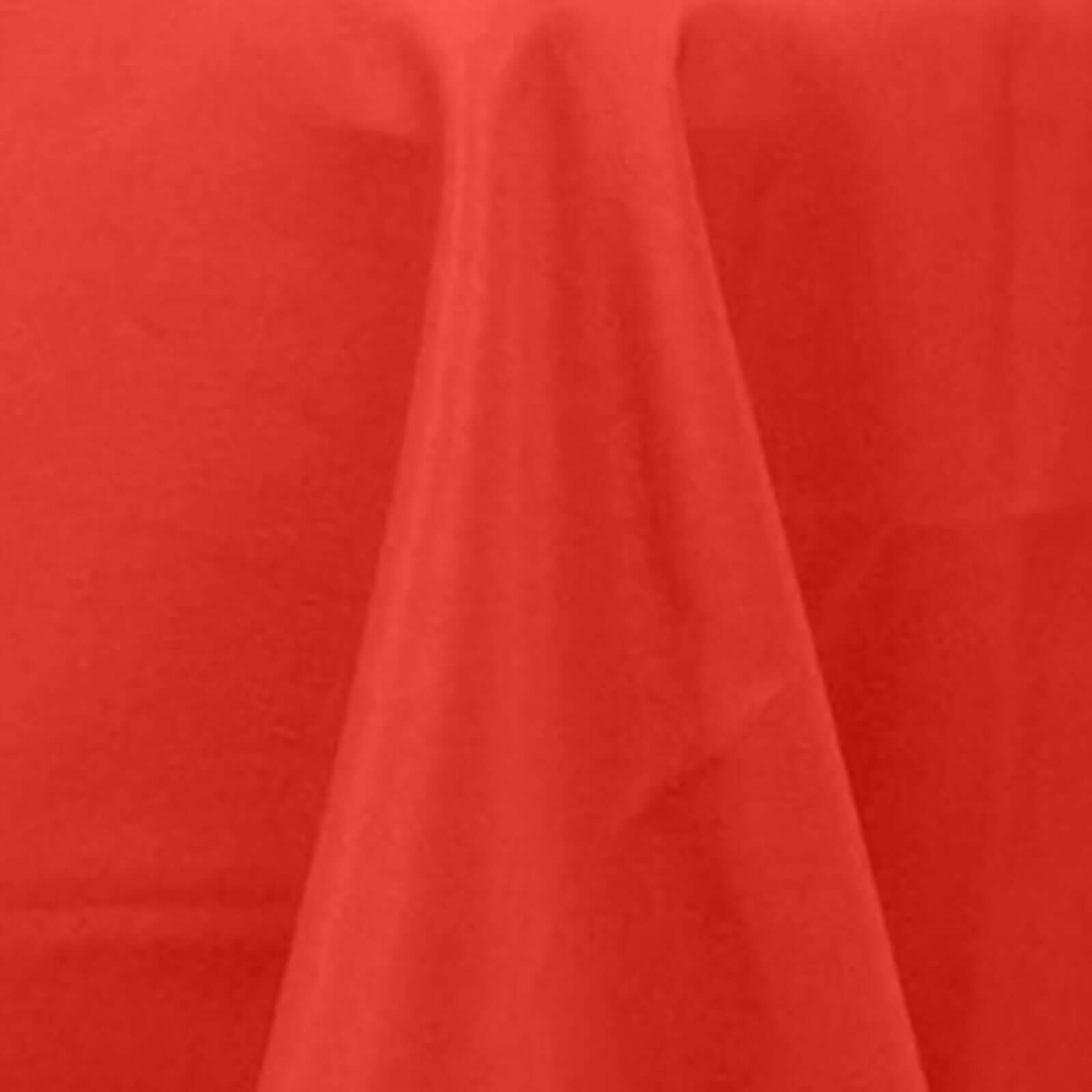 Premium Polyester 90"x132" Rectangle Tablecloth Red - Seamless 220GSM Stain-Resistant Table Cover