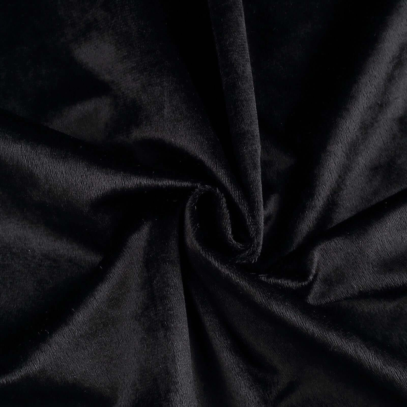 Premium Velvet 120" Round Tablecloth Black - Reusable Soft & Seamless Table Cover for Upscale Events