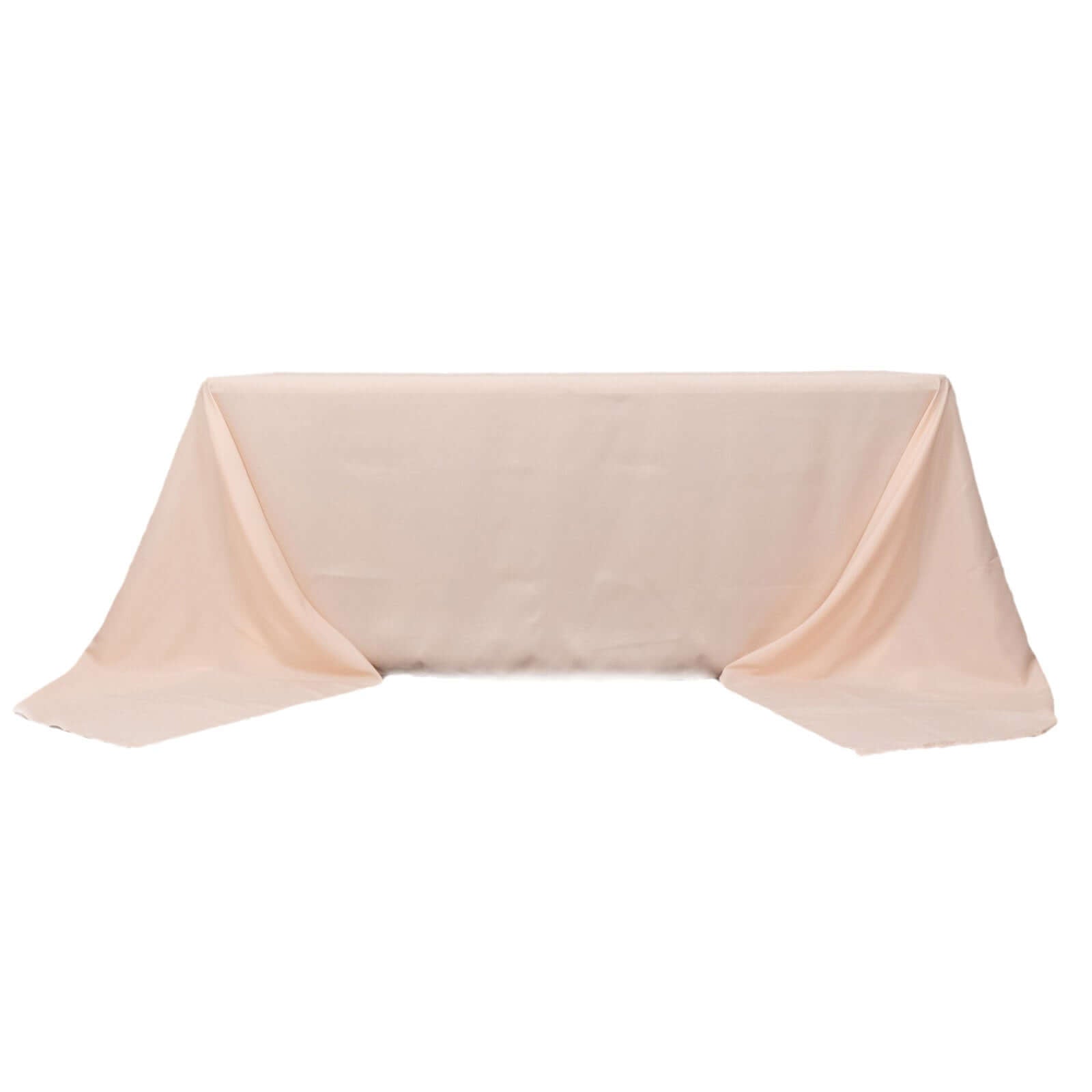 Premium Polyester 90"x156" Rectangle Tablecloth Blush - Seamless 220GSM Stain-Resistant Table Cover