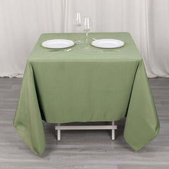 Premium Polyester Square Tablecloth 70"x70" Dusty Sage Green - 220GSM Wrinkle-Resistant Table Cover
