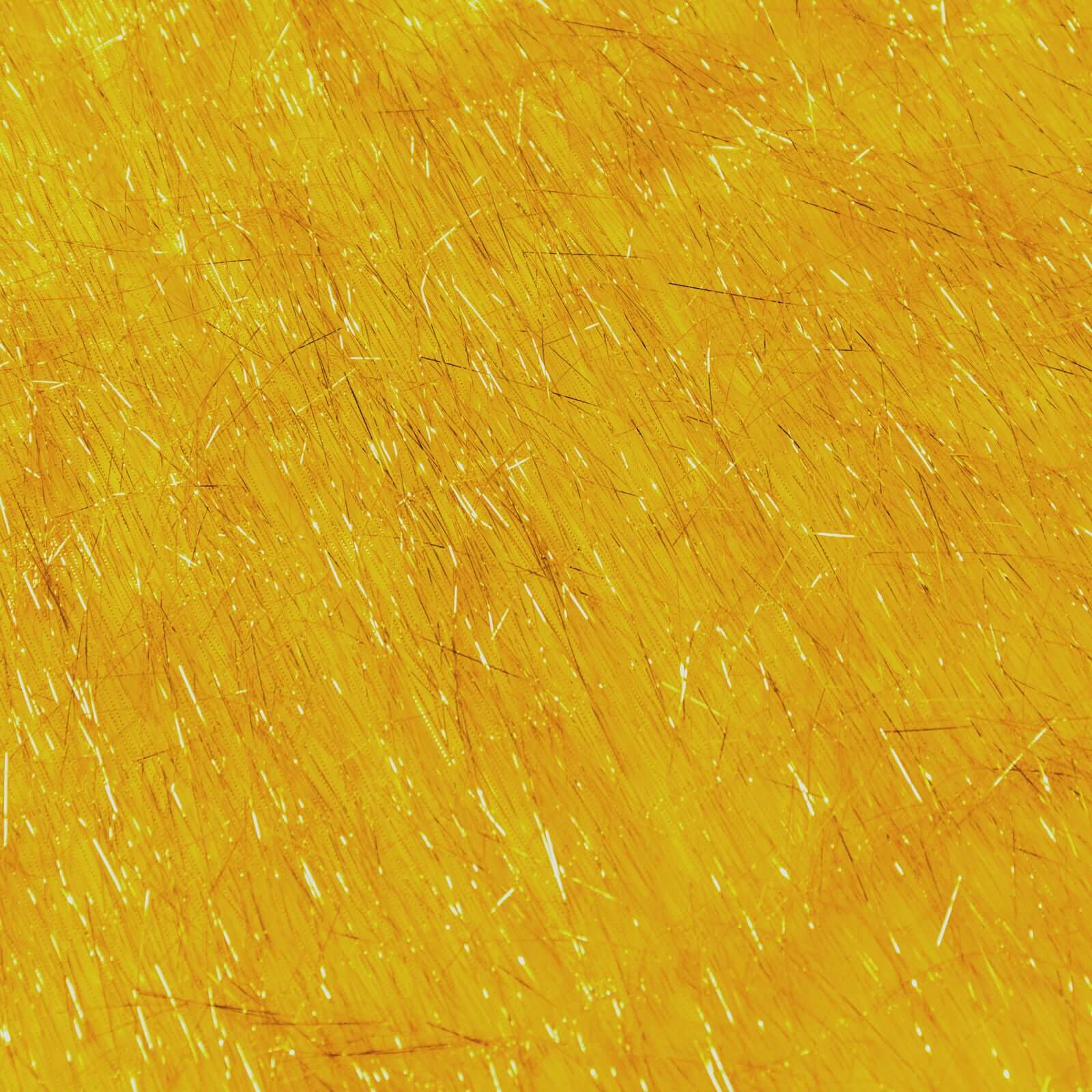 Polyester 72"x72" Table Overlay Square Tablecloth Gold - Metallic Fringe Shag Tinsel Design for Luxe Events