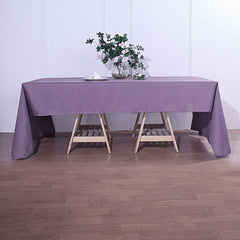 Polyester 72"x120" Rectangle Tablecloth Violet Amethyst - Durable and Stylish Table Cover