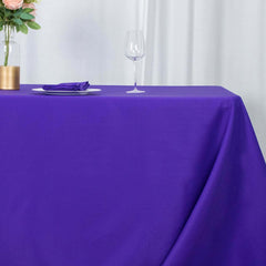 Premium Polyester 90"x132" Rectangle Tablecloth Purple - Seamless 220GSM Stain-Resistant Table Cover
