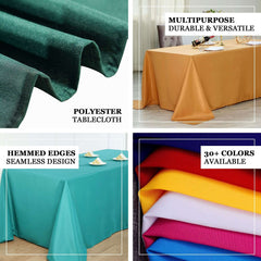 Polyester 72"x120" Rectangle Tablecloth Orange - Durable and Stylish Table Cover